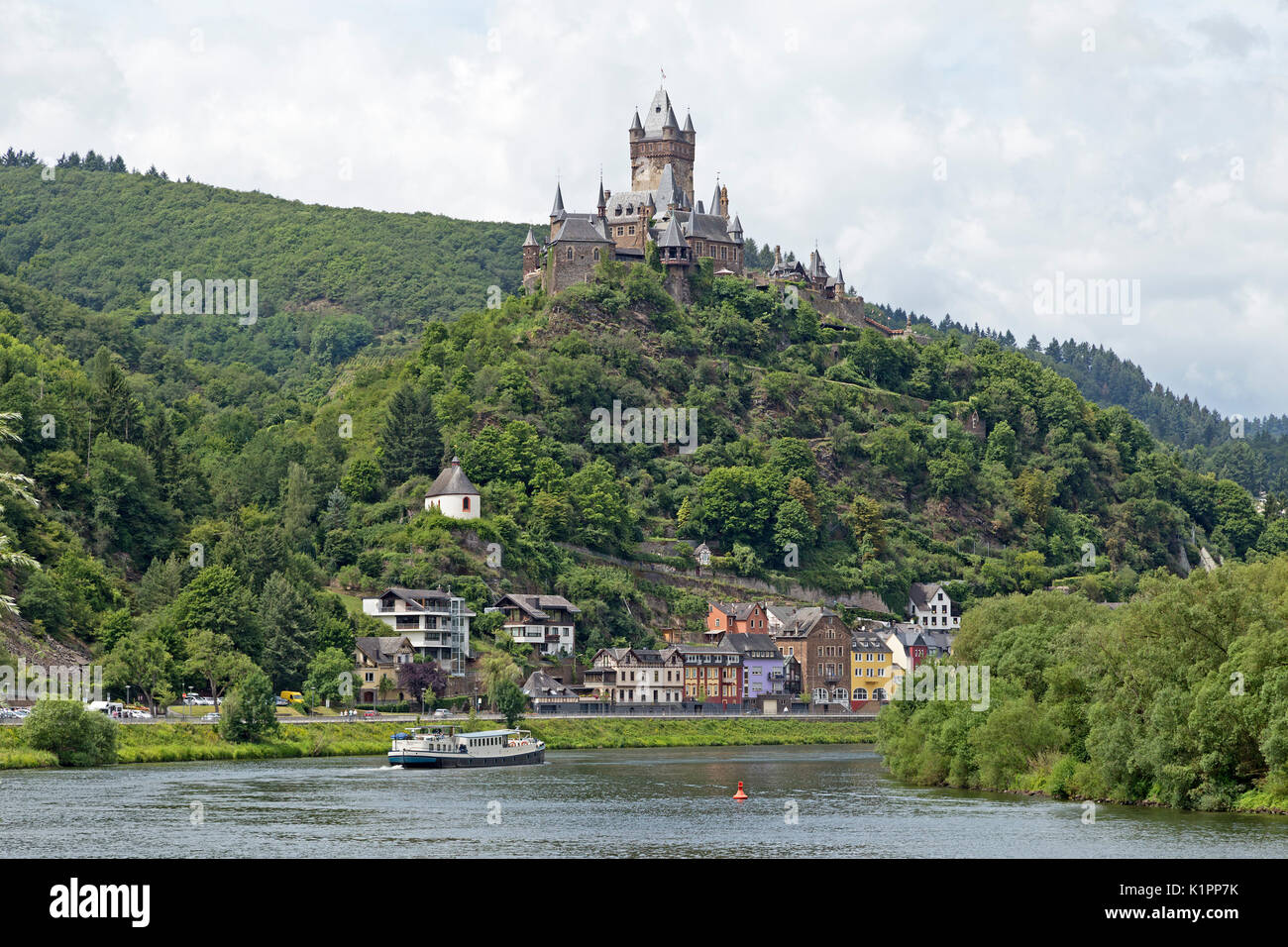 Reichsburg, Cochem, Moselle, Rhineland-Palatinate, Germany Stock Photo