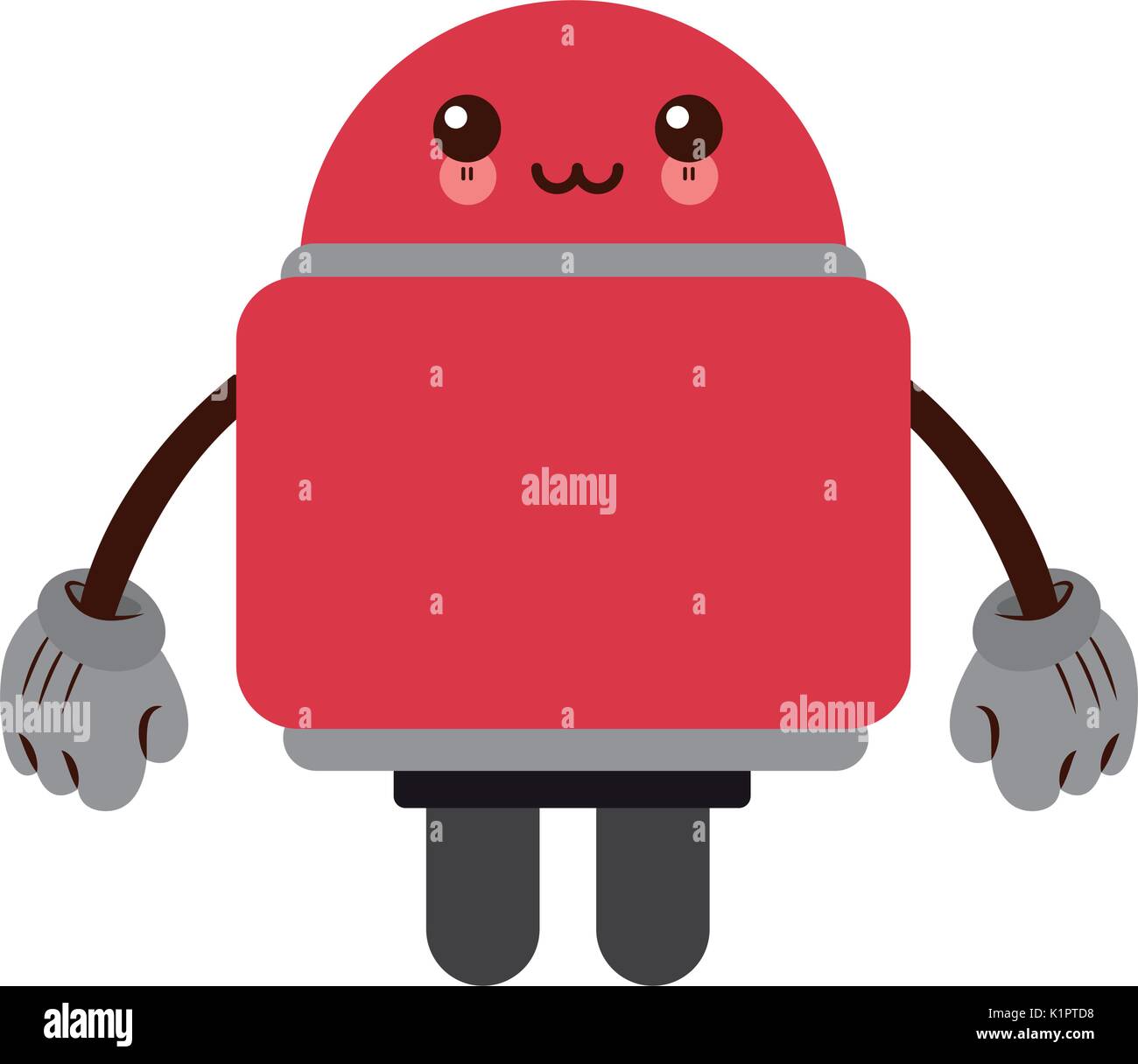smart robot future technologies theme on white background vector illustration Stock Vector