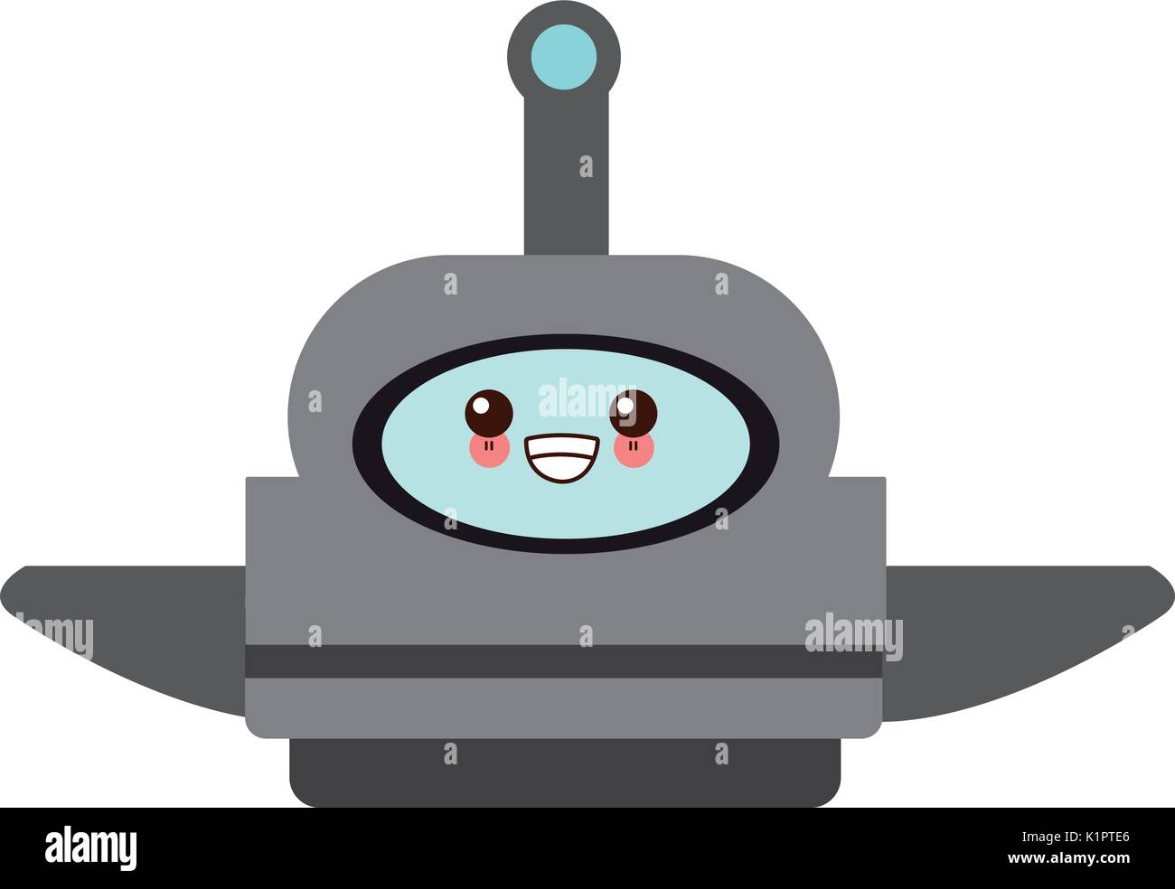 smart robot future technologies theme on white background vector illustration Stock Vector