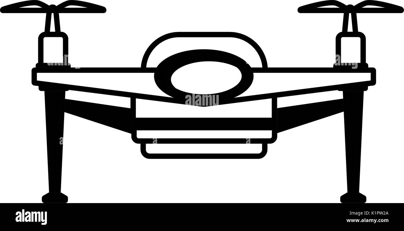 drone technology unmanned aerial vehicle icon vector illustration Stock ...