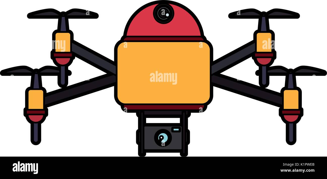 drone technology unmanned aerial vehicle icon vector illustration Stock ...