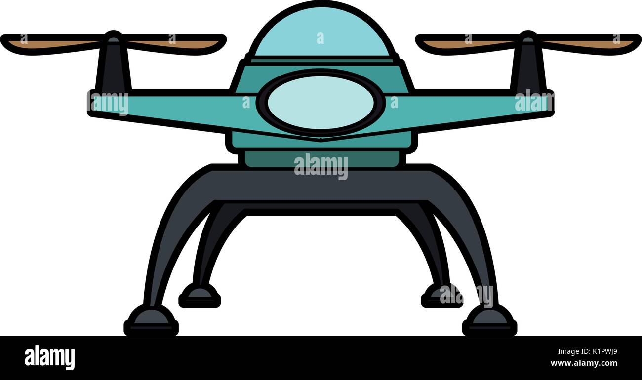 drone with action camera front view vector illustration Stock Vector ...
