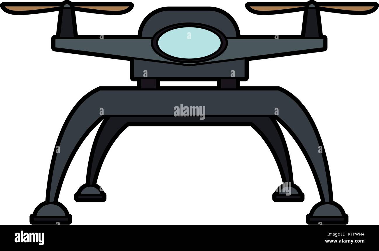 drone with action camera front view vector illustration Stock Vector ...