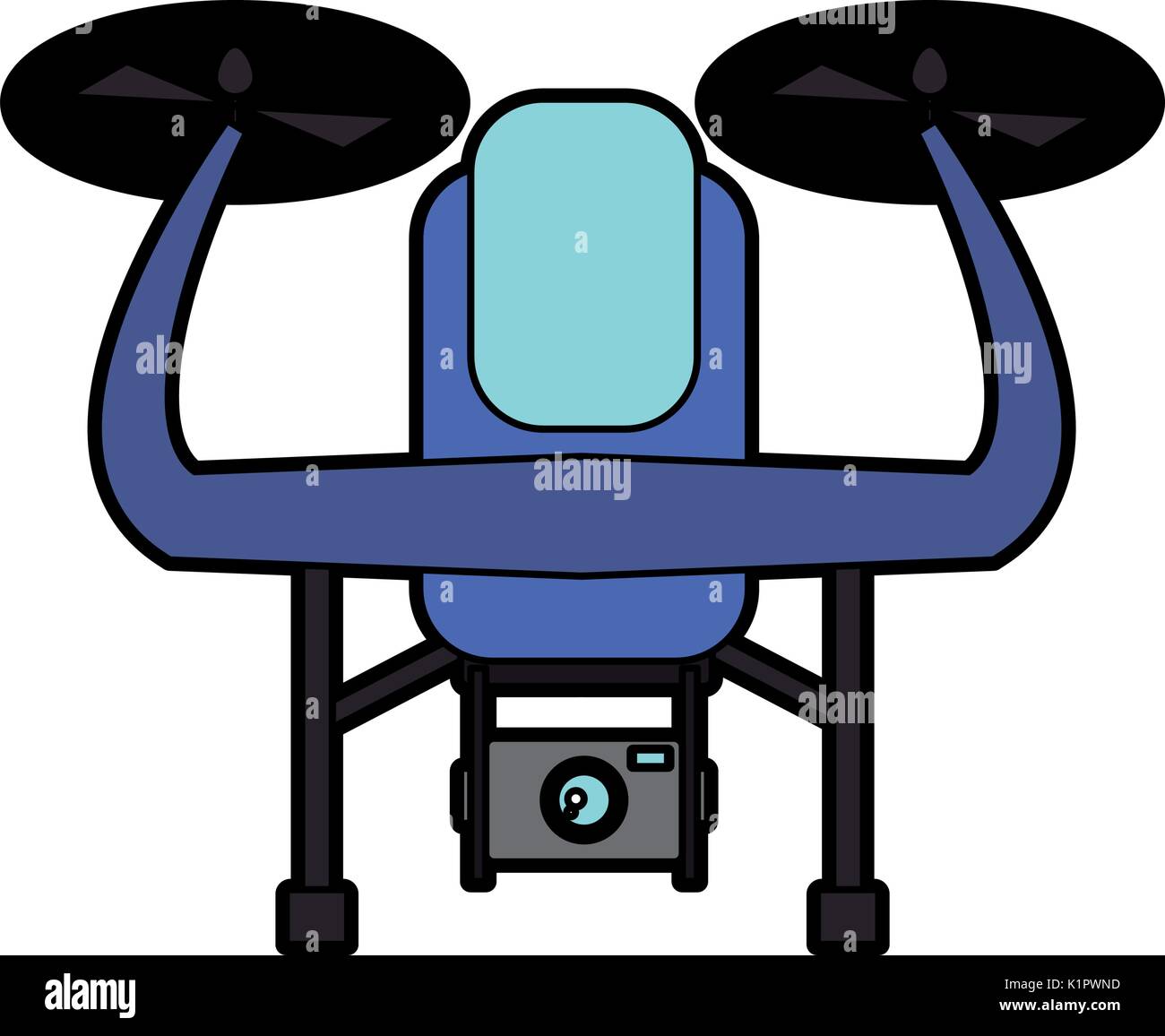 drone technology unmanned aerial vehicle icon vector illustration Stock ...