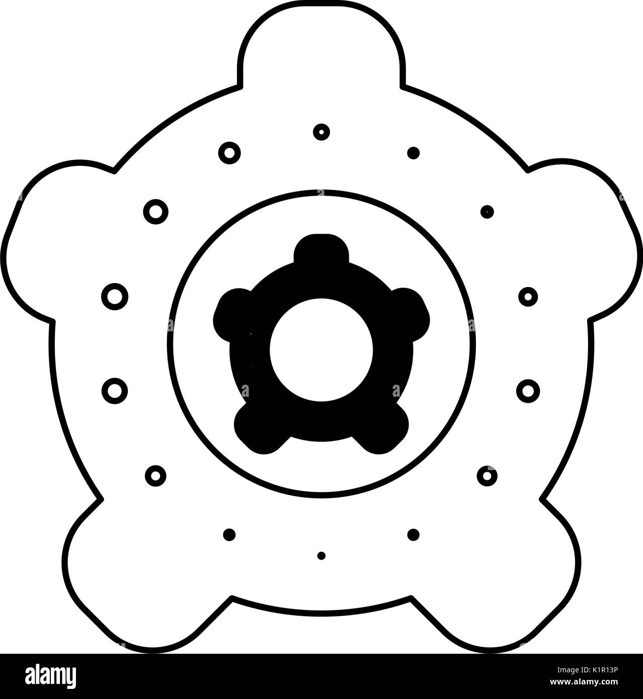 two gears icon image vector illustration design black and white Stock ...