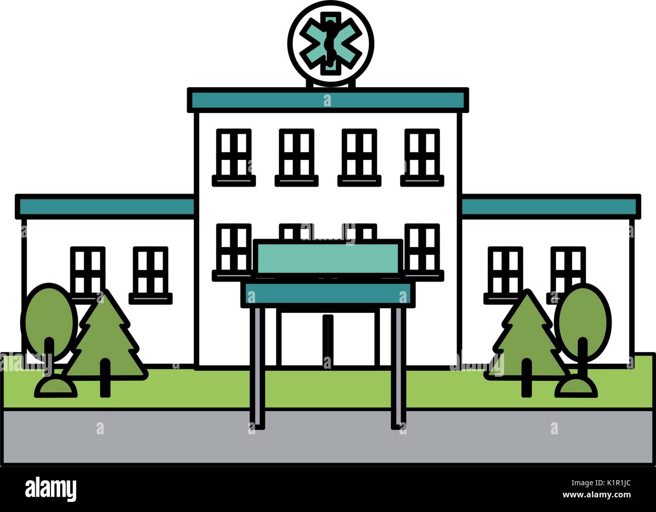 hospital building icon image Stock Vector Image & Art - Alamy