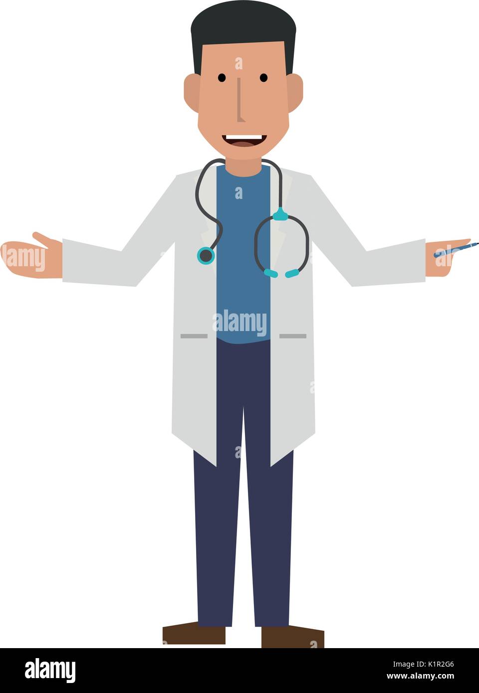 Doctor examining hand patient Stock Vector Images - Alamy