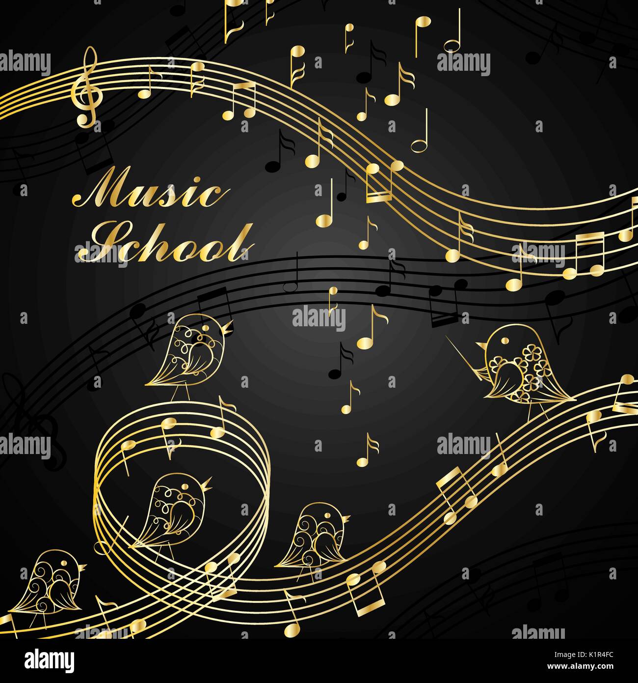 Musical design elements Stock Vector