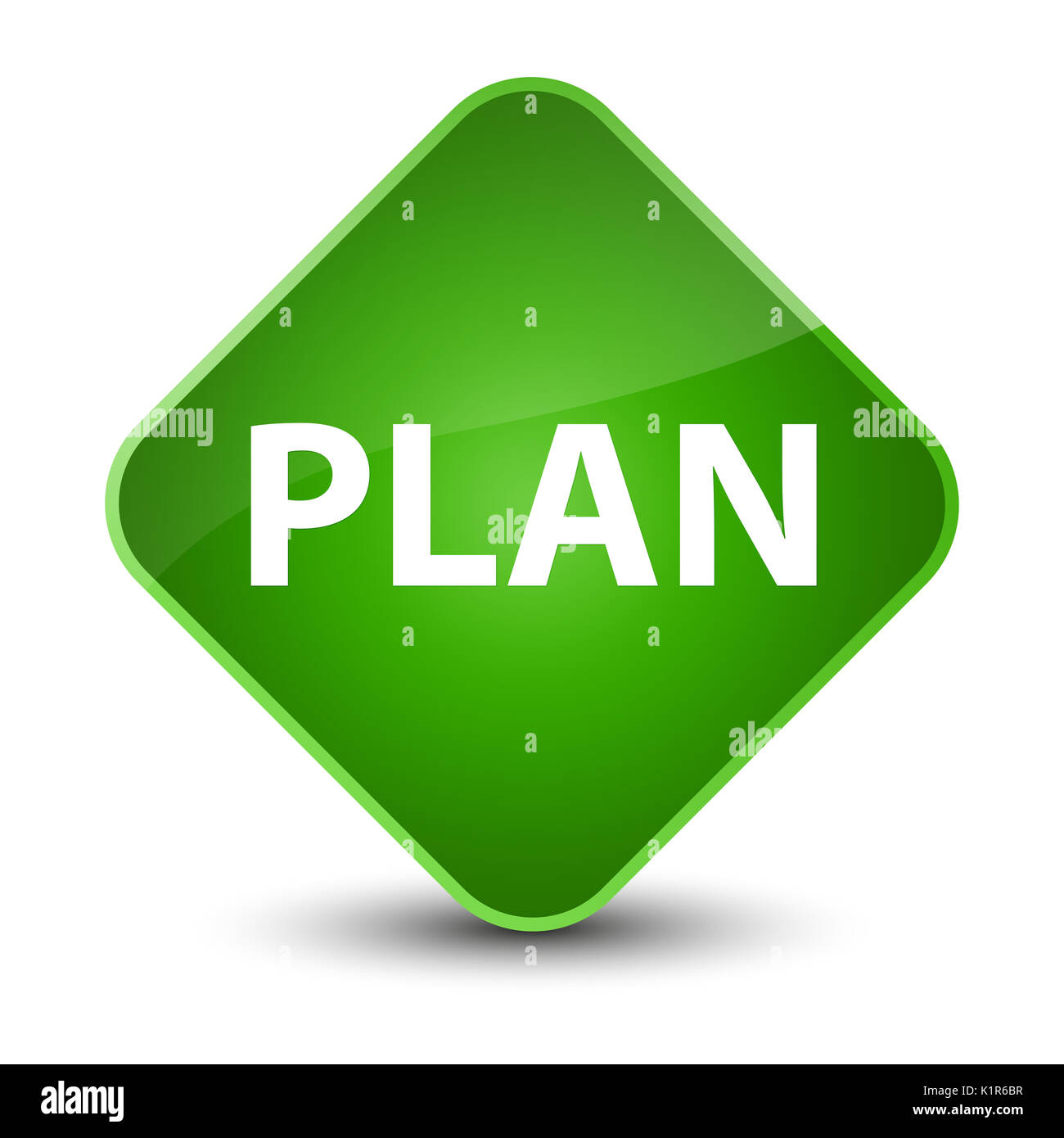 Plan isolated on elegant green diamond button abstract illustration ...