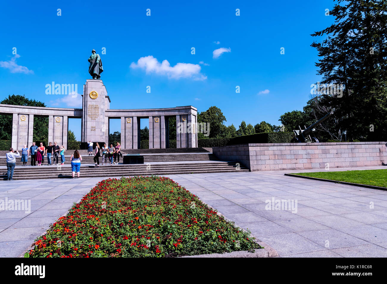 The Soviet War Memorial in the Tiergarten in Berlin Germany Stock Photo