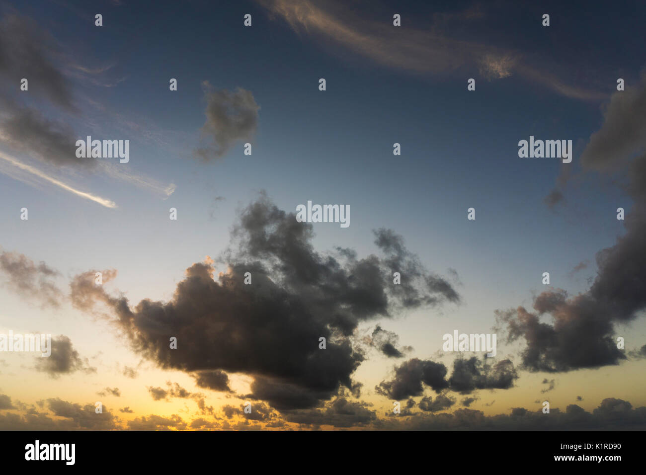 Dramatic sunset sky with clouds Stock Photo - Alamy