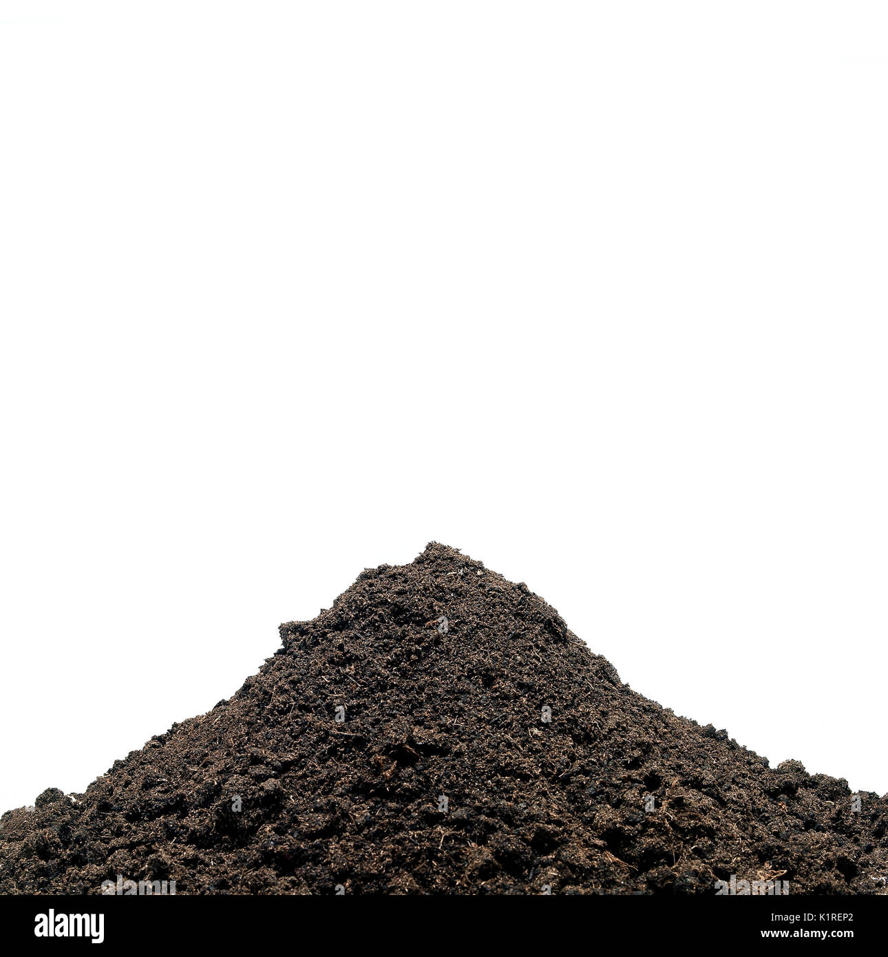 Pile of ground agains white background Stock Photo