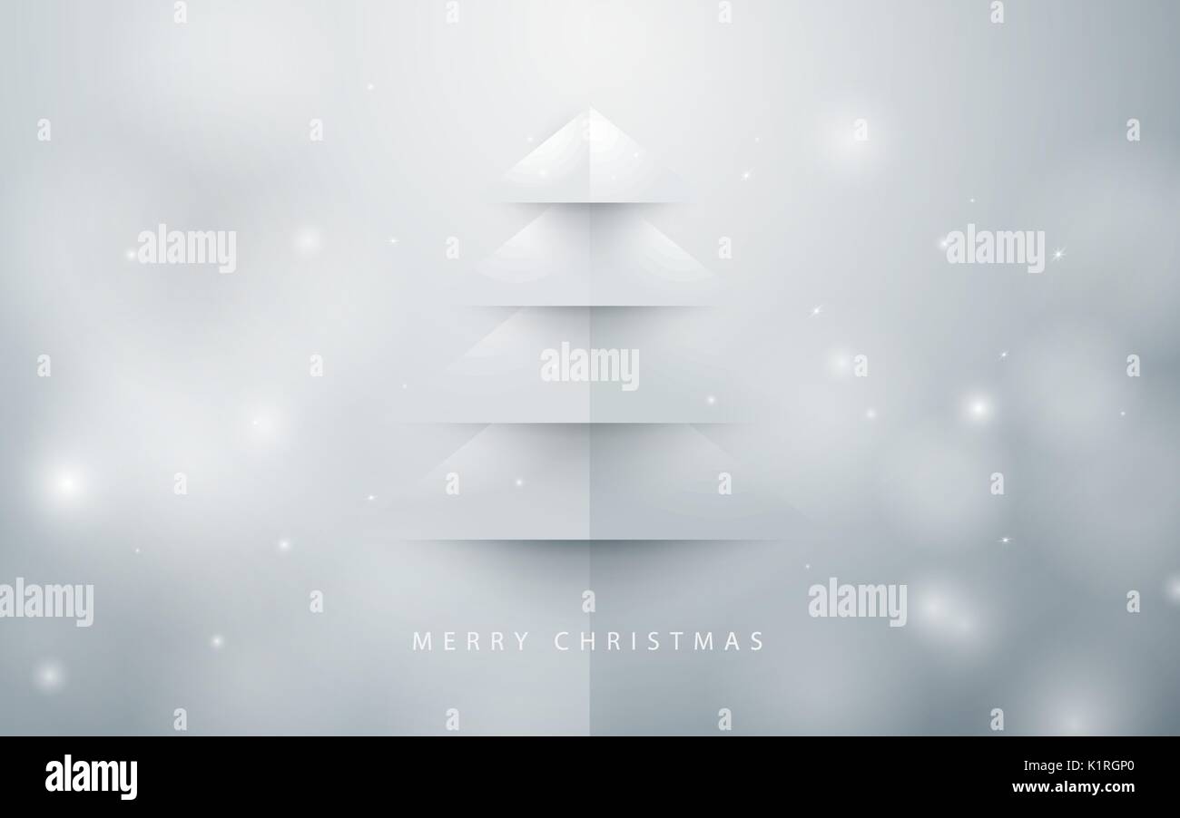Abstract christmas tree background. Paper art style Stock Vector Image ...