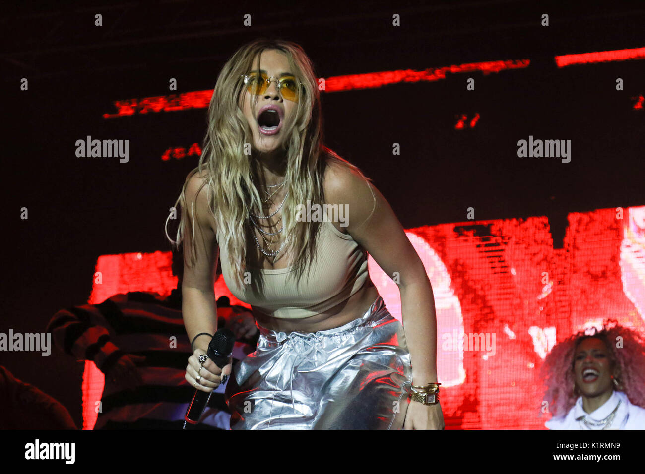 Portsmouth, Hampshire, UK. 26th Aug, 2017. Rita Ora appears on the