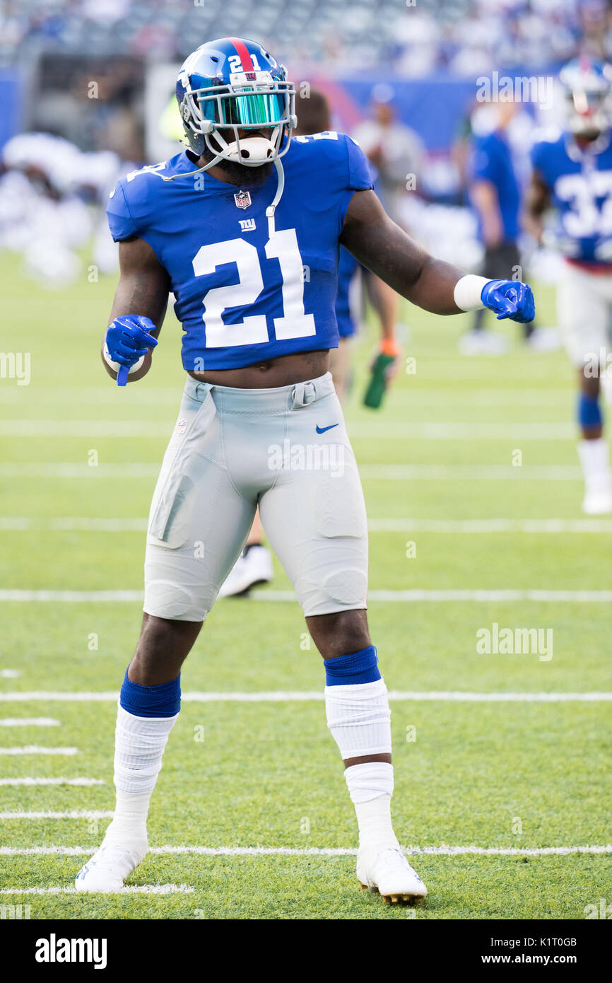 August 26, 2017, New York Giants safety Landon Collins (21) reacts