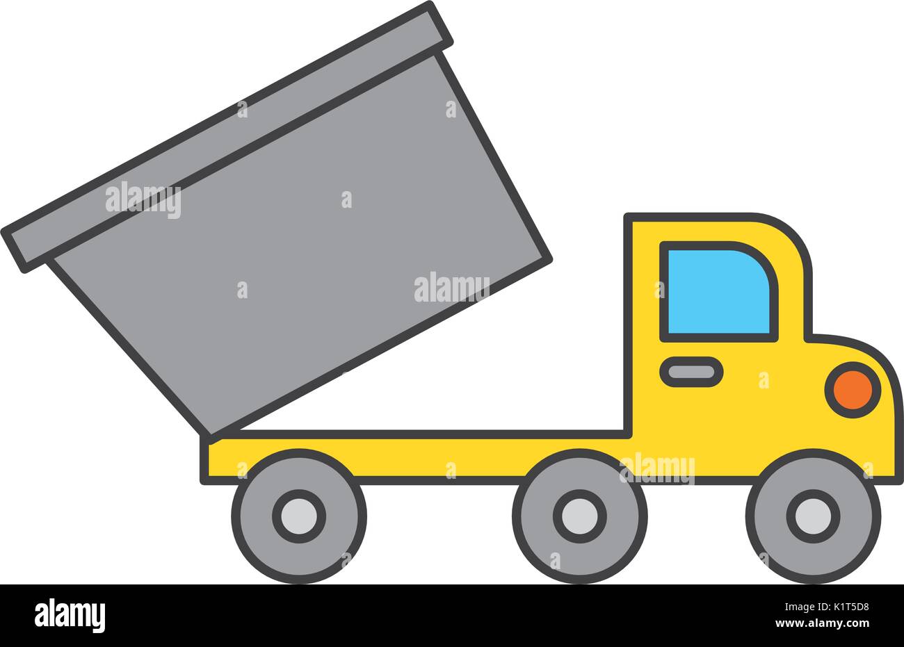 dump truck construction vehicle isolated icon Stock Vector Image & Art ...