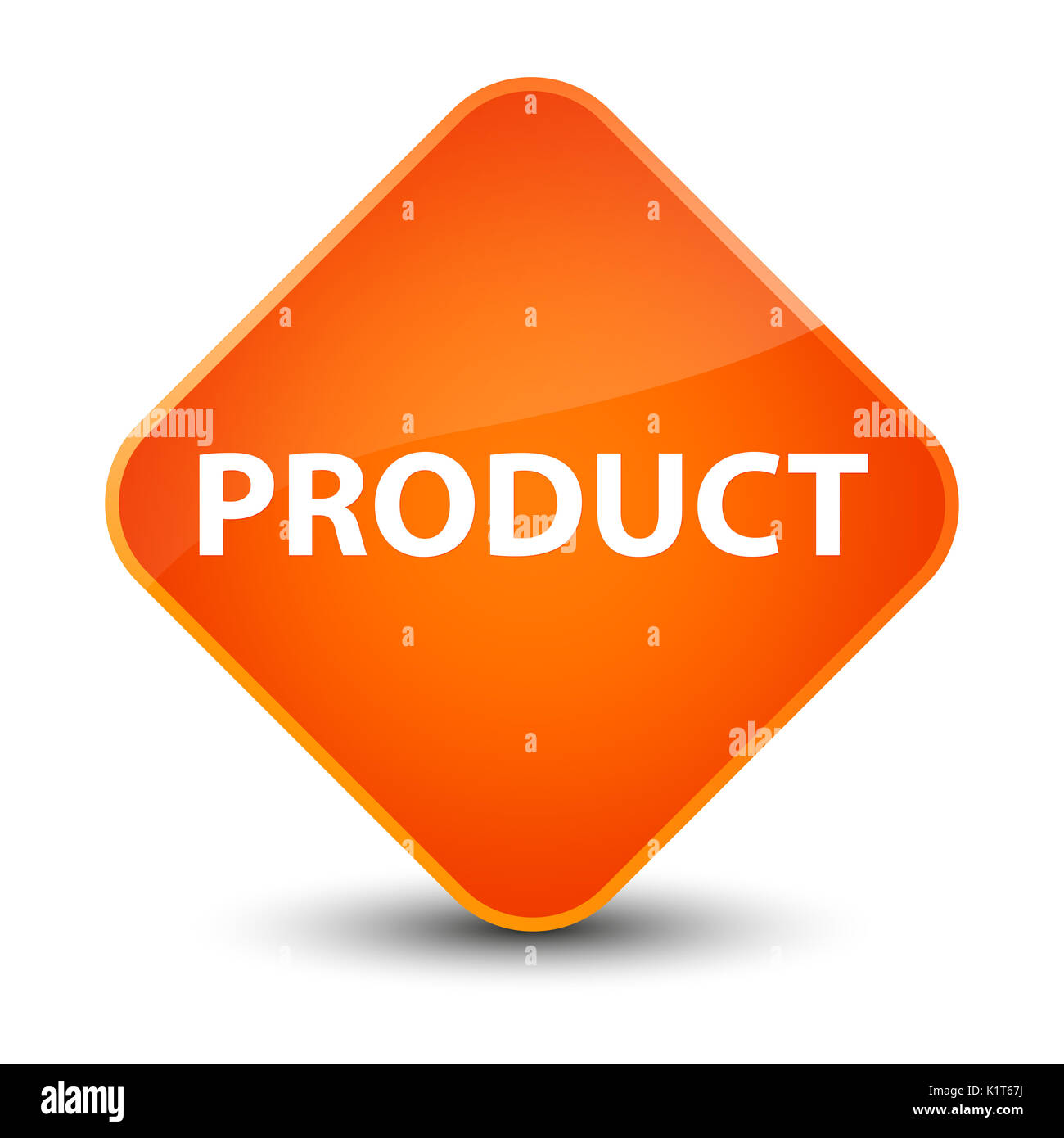 Product isolated on elegant orange diamond button abstract illustration ...
