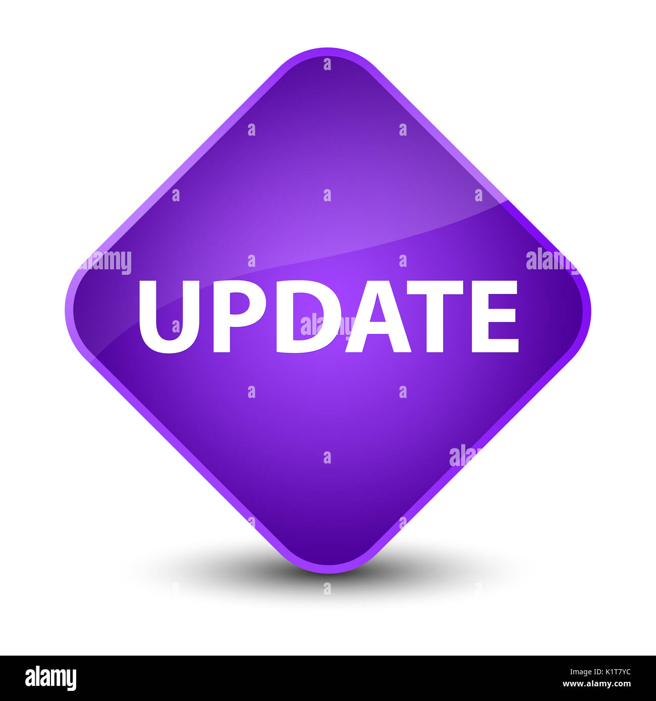 Fancy Update Button Update isolated on elegant purple diamond button abstract illustration ...