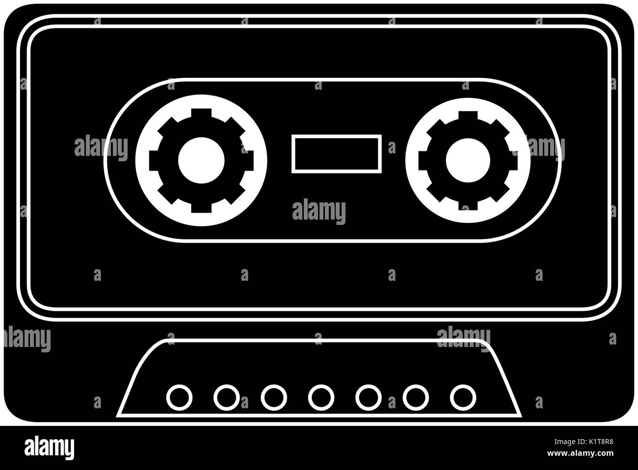 casette icon over white background vector illustration Stock Vector ...