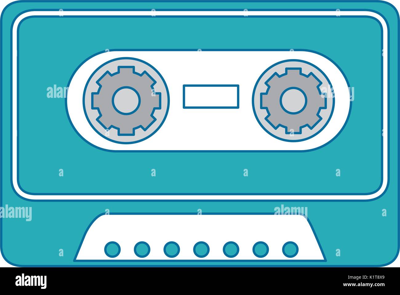 casette icon over white background vector illustration Stock Vector ...