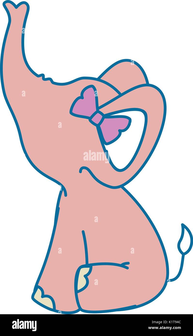 baby shower card with cute elephant icon over white background vector ...
