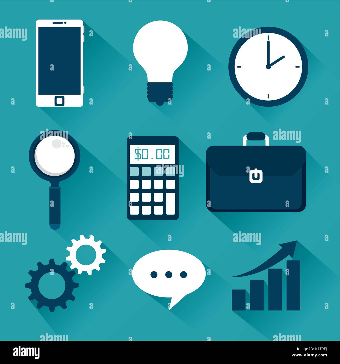 Icon set of Business management and workforce theme Vector illustration ...