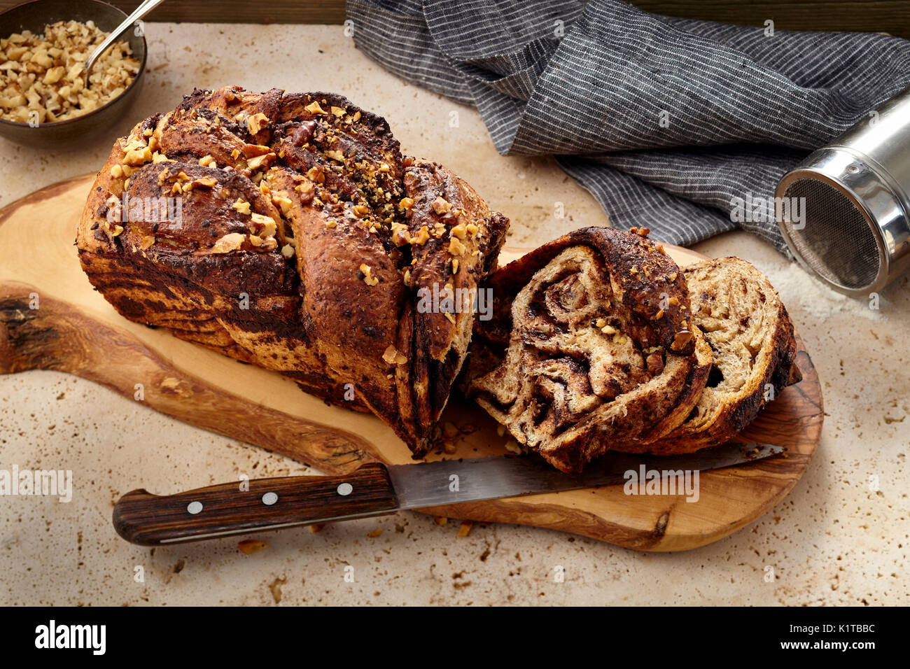 Dairyfree chocolate babka Stock Photo Alamy