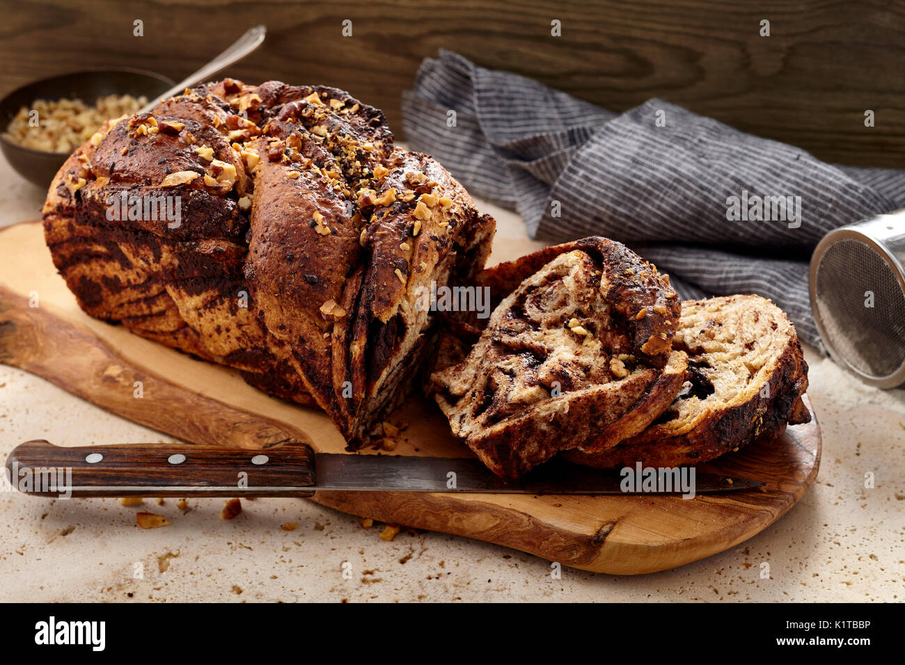 Dairyfree chocolate babka Stock Photo Alamy