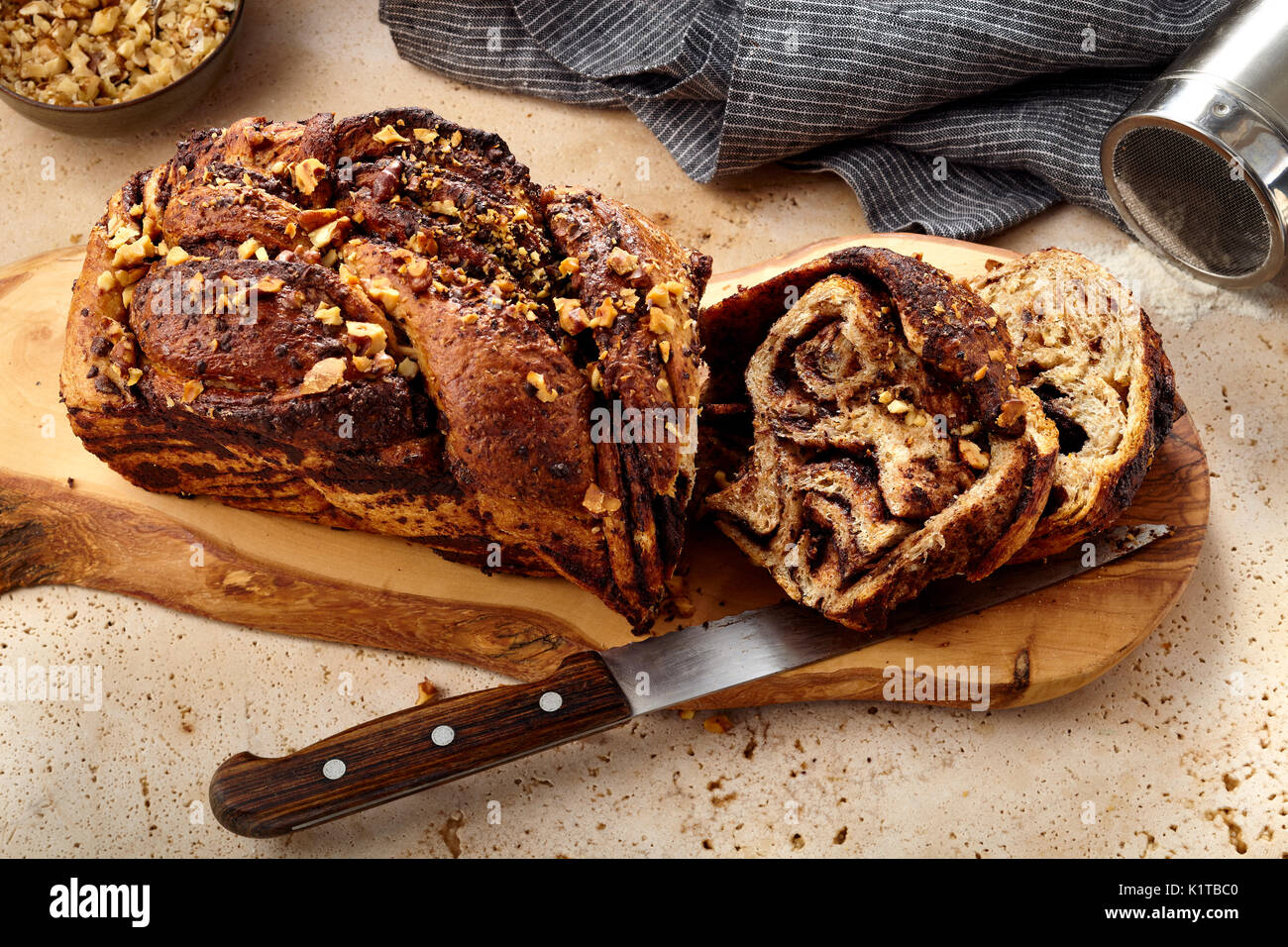 Dairyfree chocolate babka Stock Photo Alamy