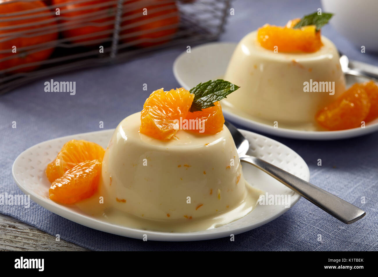 Clementine panna cotta Stock Photo Alamy