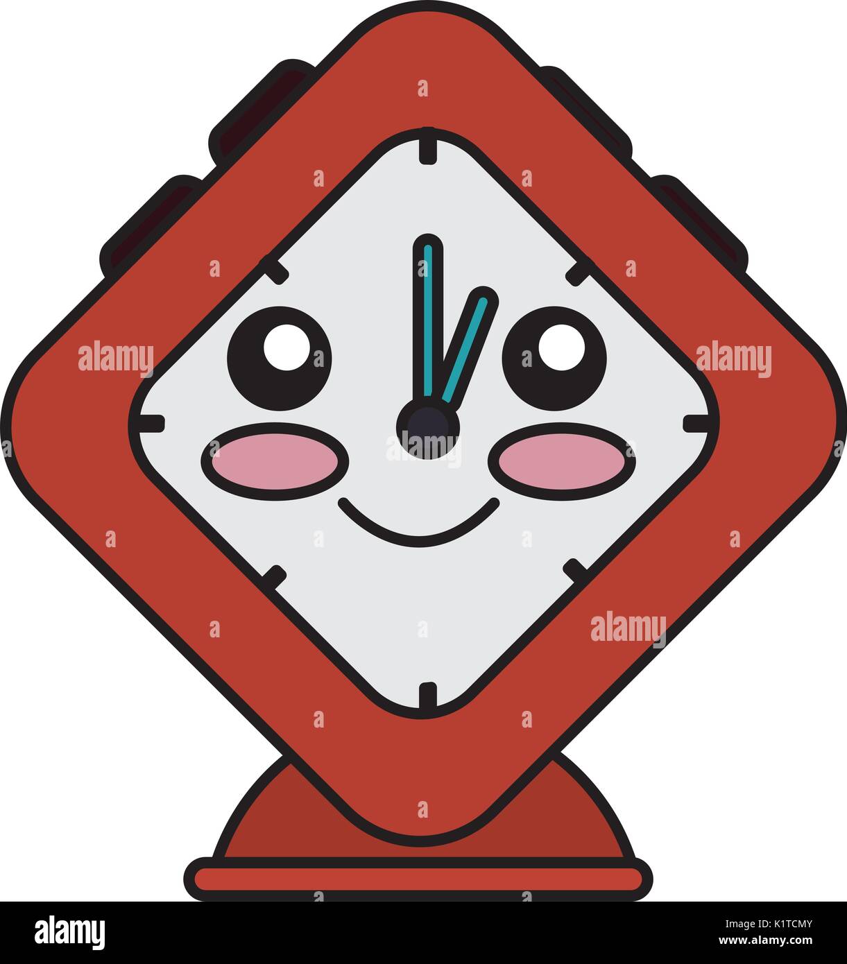 alarm clock kawaii character Stock Vector Image & Art Alamy