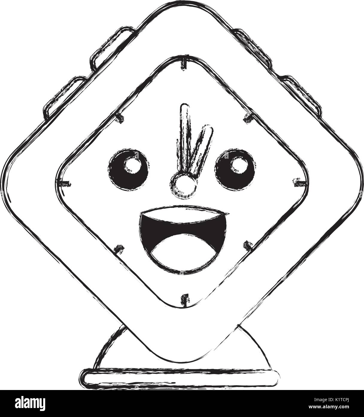 alarm clock kawaii character Stock Vector Image & Art - Alamy