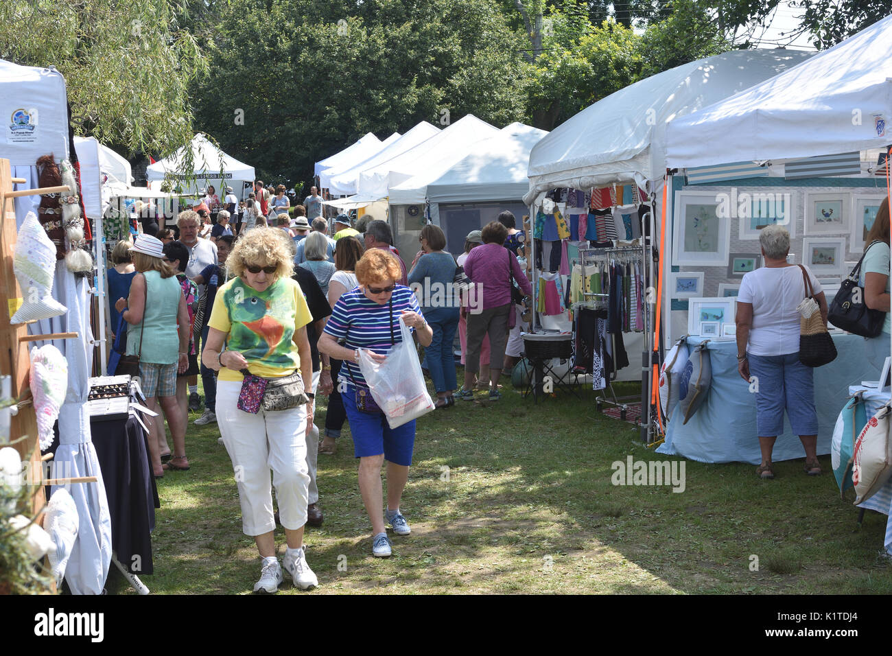 An arts & crafts fair at Drummer Boy Park Brewster Massachusetts on
