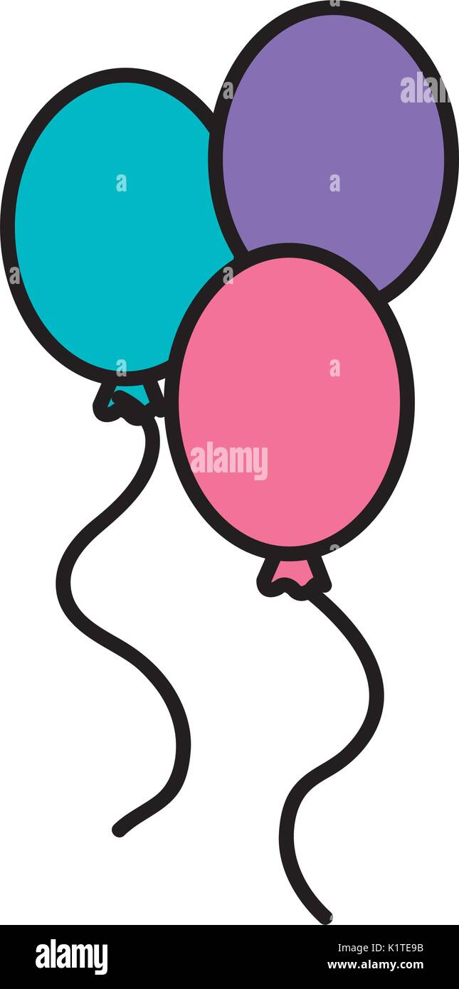 balloons air party icon Stock Vector Image & Art - Alamy