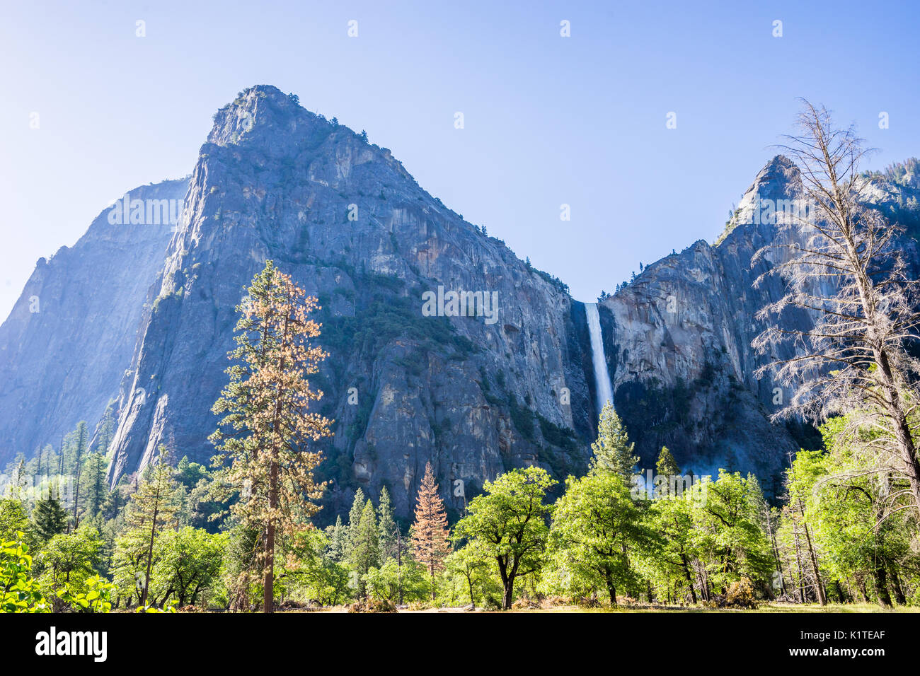Bridalveil Falls in Yosemite National Park, California, USA Stock Photo