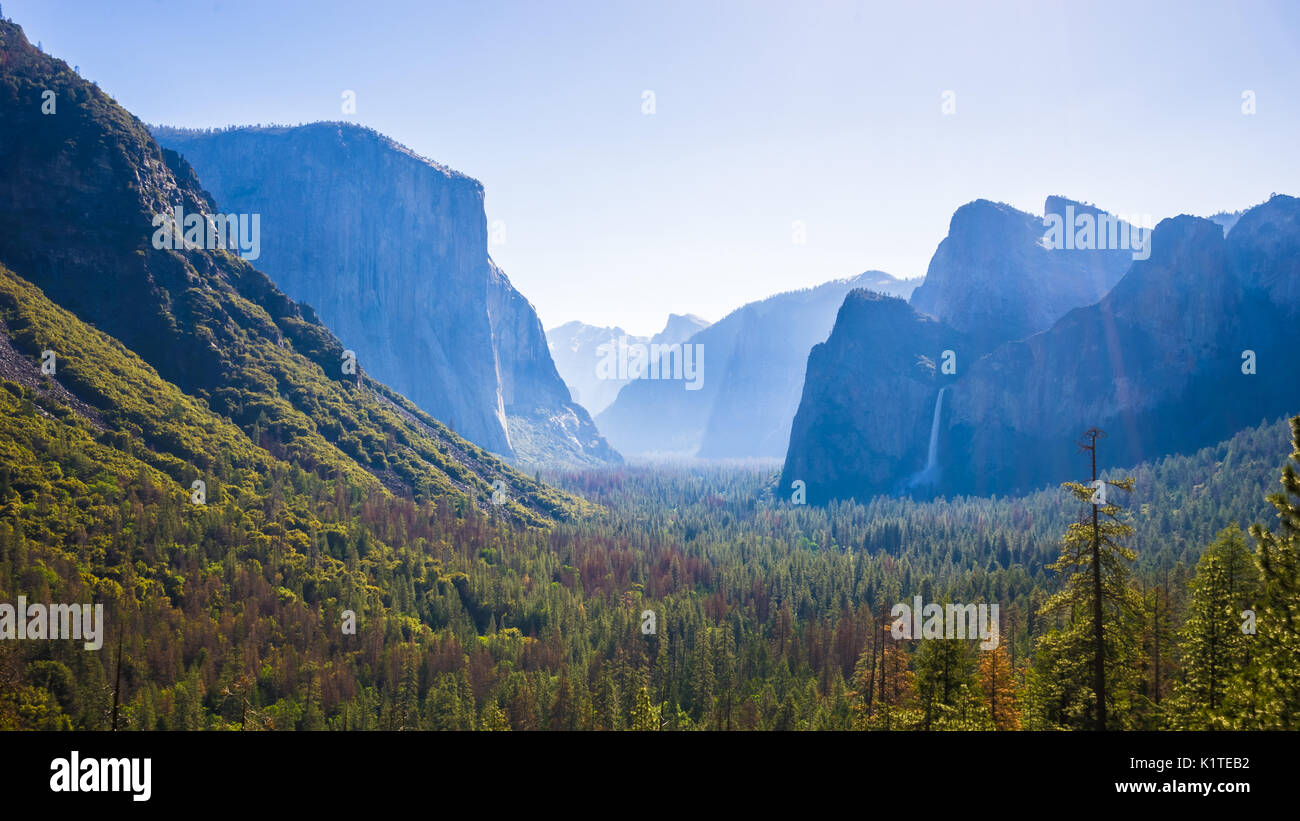 El Capitan from Tunnel View, Yosemite National Park, California, USA Stock Photo