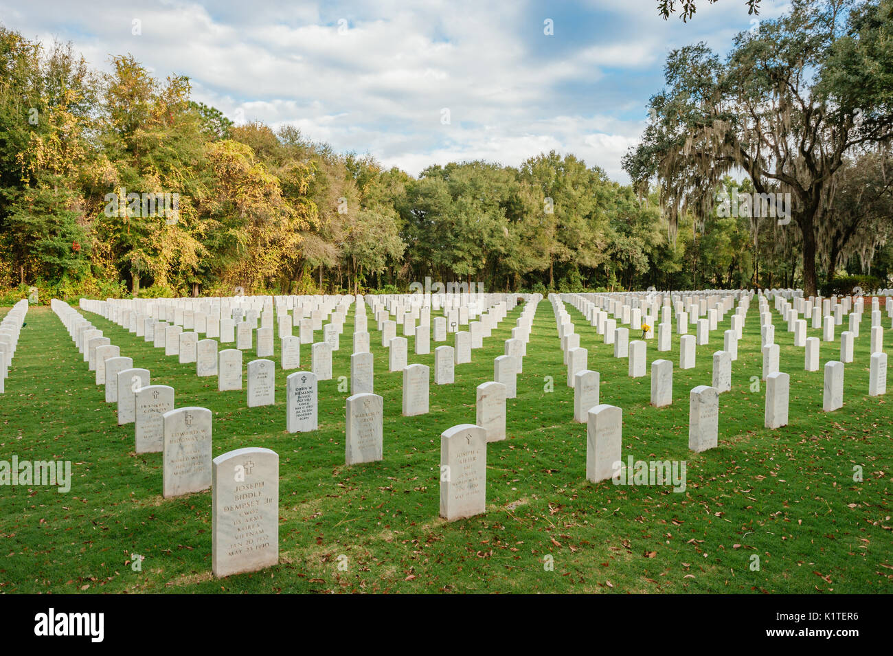 The National Cemetery at Bushnell Florida, where U.S. military veterans