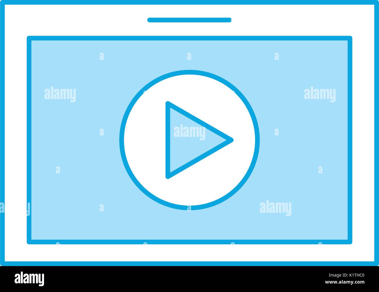 tablet with media player isolated icon Stock Vector Image & Art - Alamy