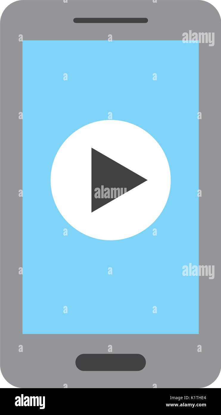 smartphone with media player isolated icon Stock Vector Image & Art - Alamy