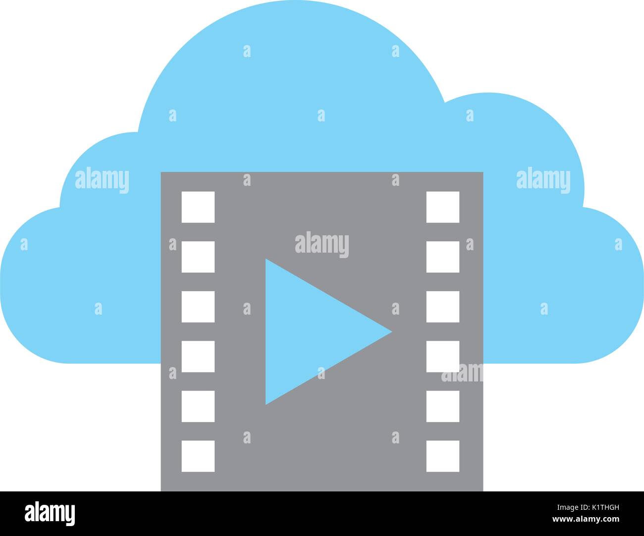 cloud computing with tape media player isolated icon Stock Vector Image ...