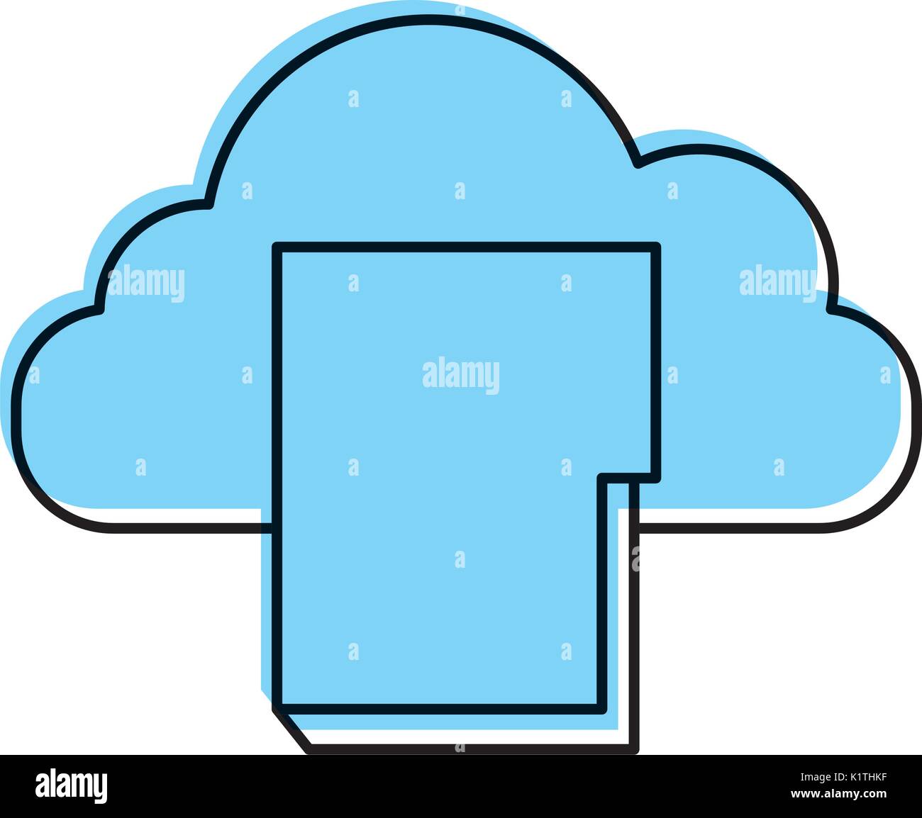 folder document with cloud computing Stock Vector Image & Art - Alamy