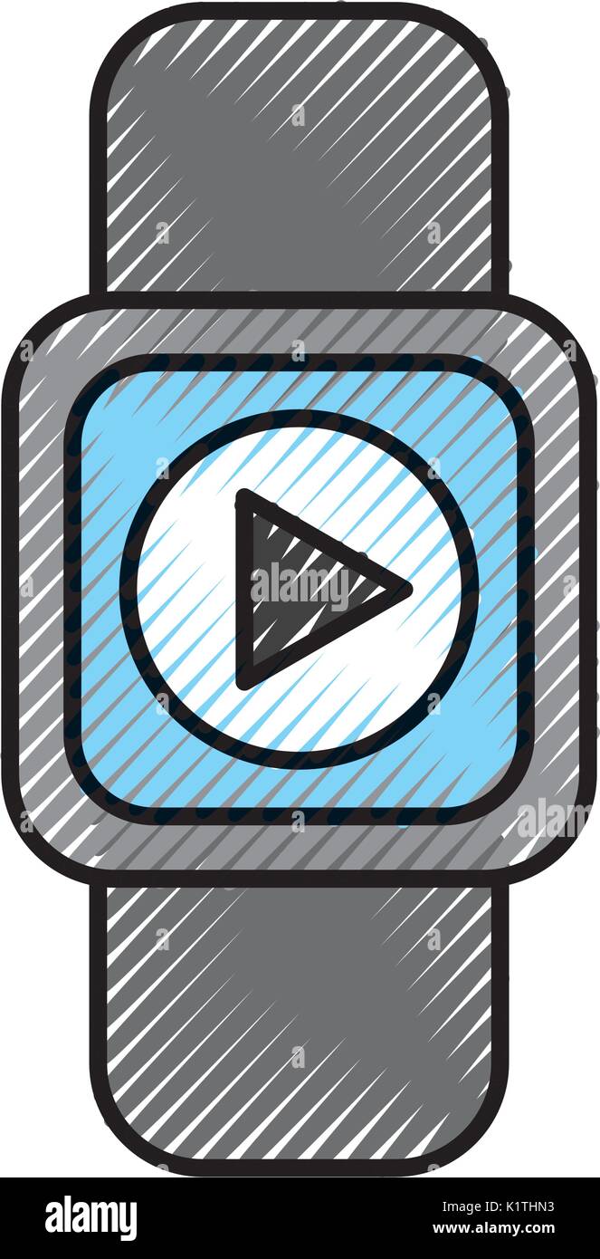 smartwatch with media player isolated icon Stock Vector Image & Art - Alamy