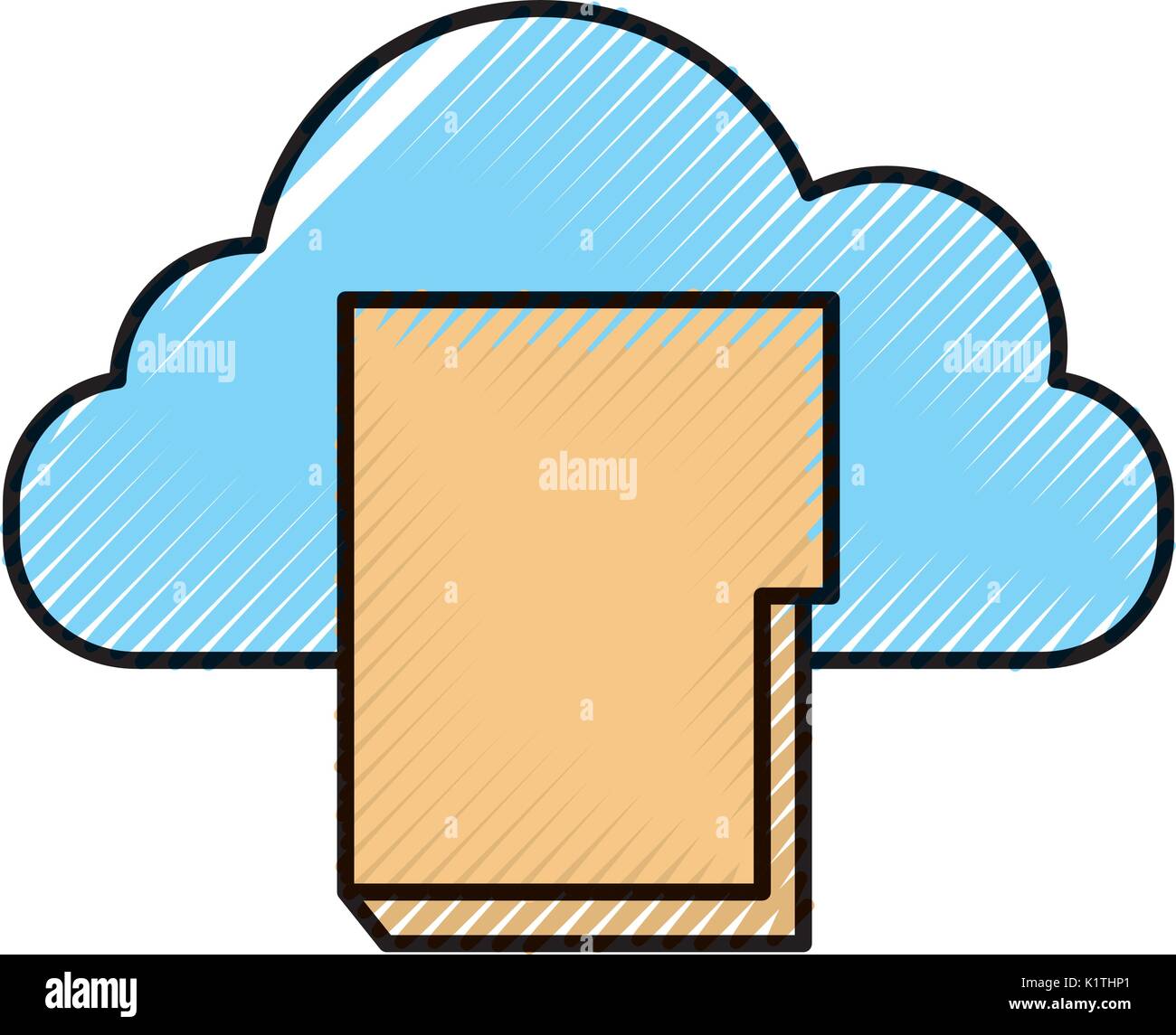 folder document with cloud computing Stock Vector Image & Art - Alamy