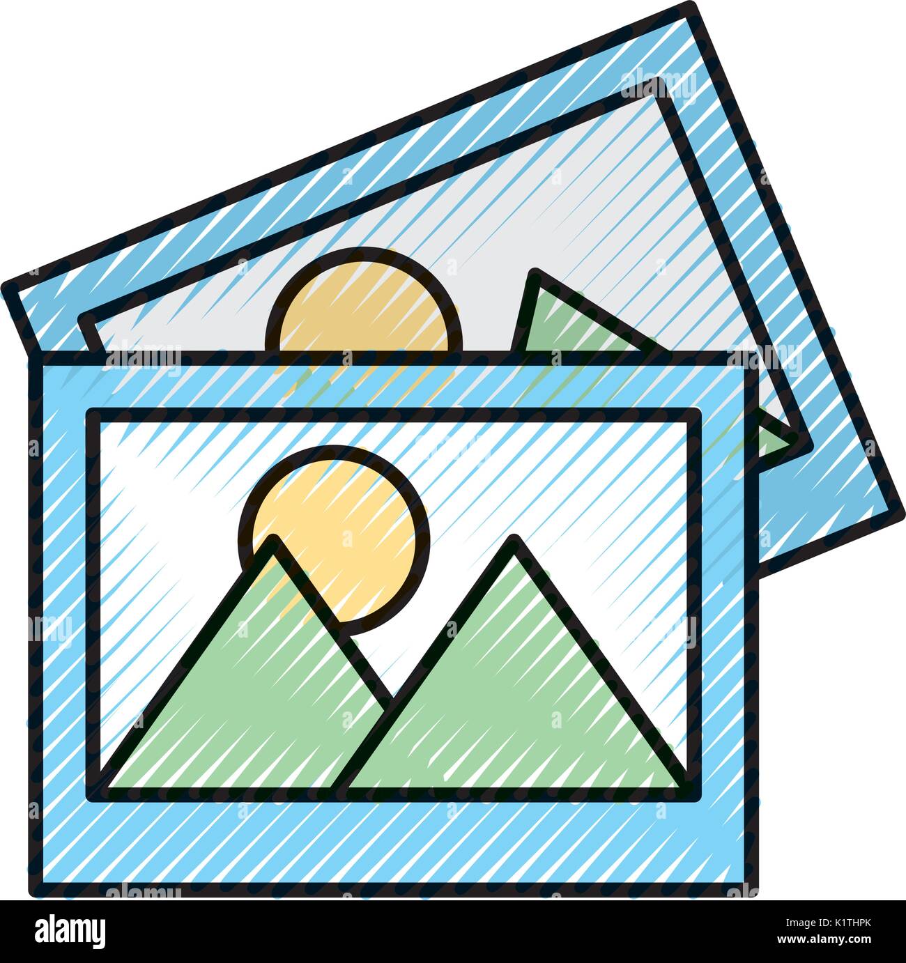 pictures data file icon Stock Vector