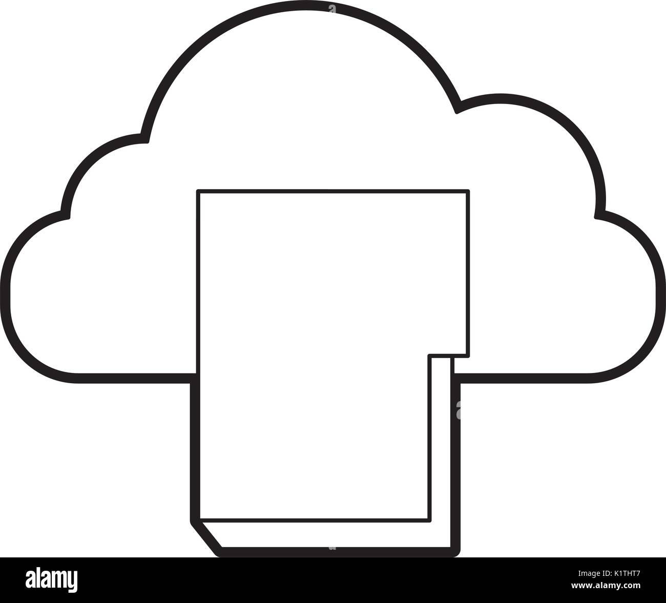 folder document with cloud computing Stock Vector Image & Art - Alamy