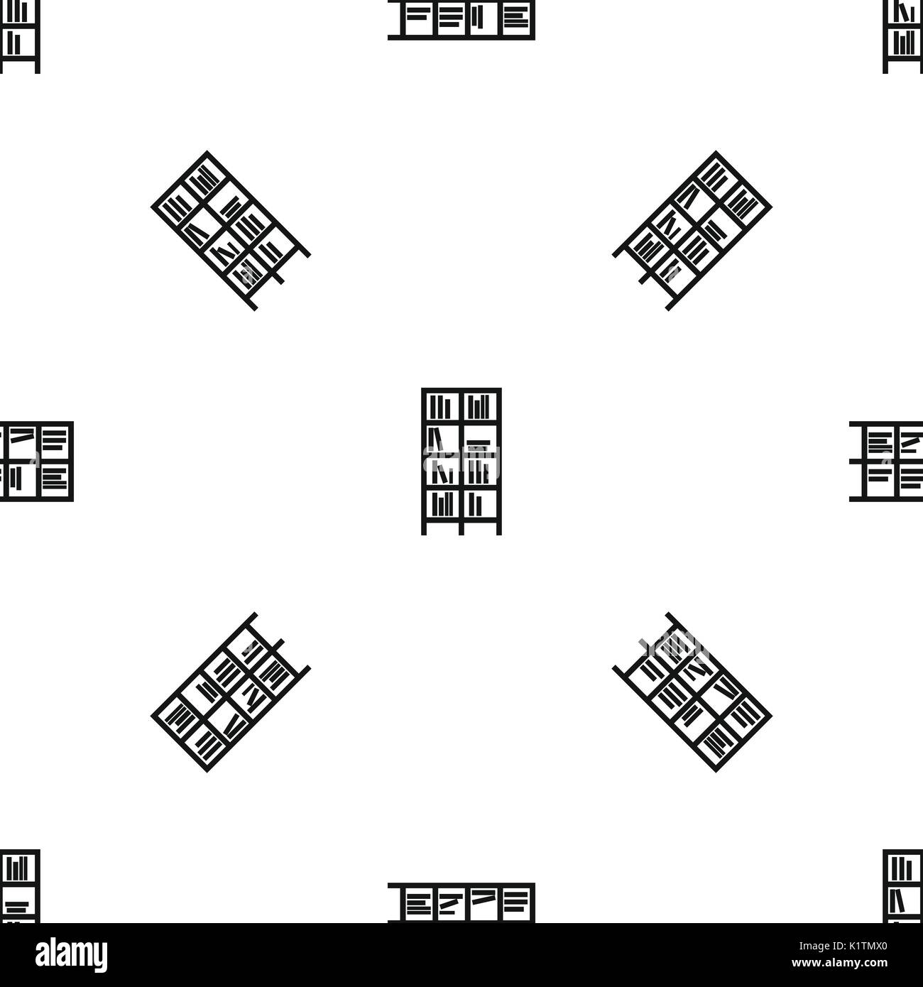 Bookcase pattern seamless black Stock Vector Image & Art Alamy