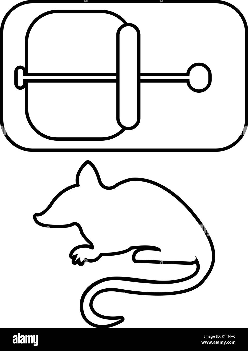 Mousetrap icon, outline line style Stock Vector Image & Art - Alamy