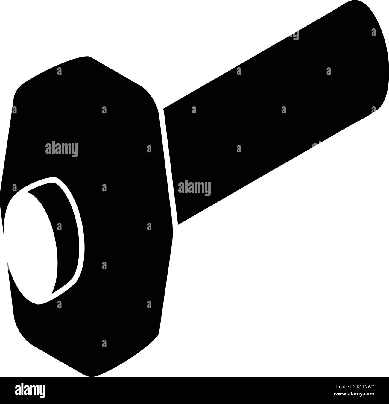 Sledgehammer icon, simple black style Stock Vector