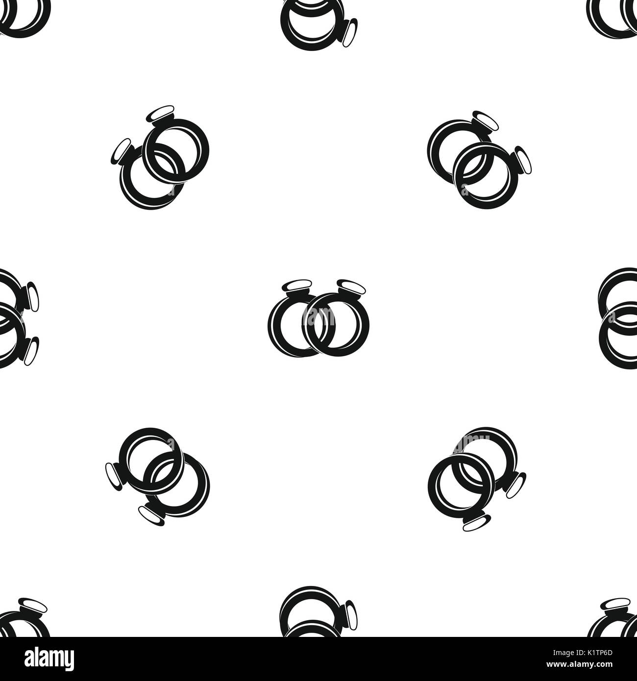 A pair of gold wedding rings pattern seamless black Stock Vector Image ...