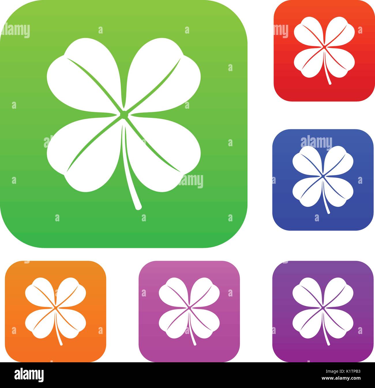 Clover leaf set collection Stock Vector Image & Art - Alamy